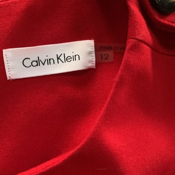 Preowned red and black Calvin Klein dress size 12‎ - Picture 2 of 5